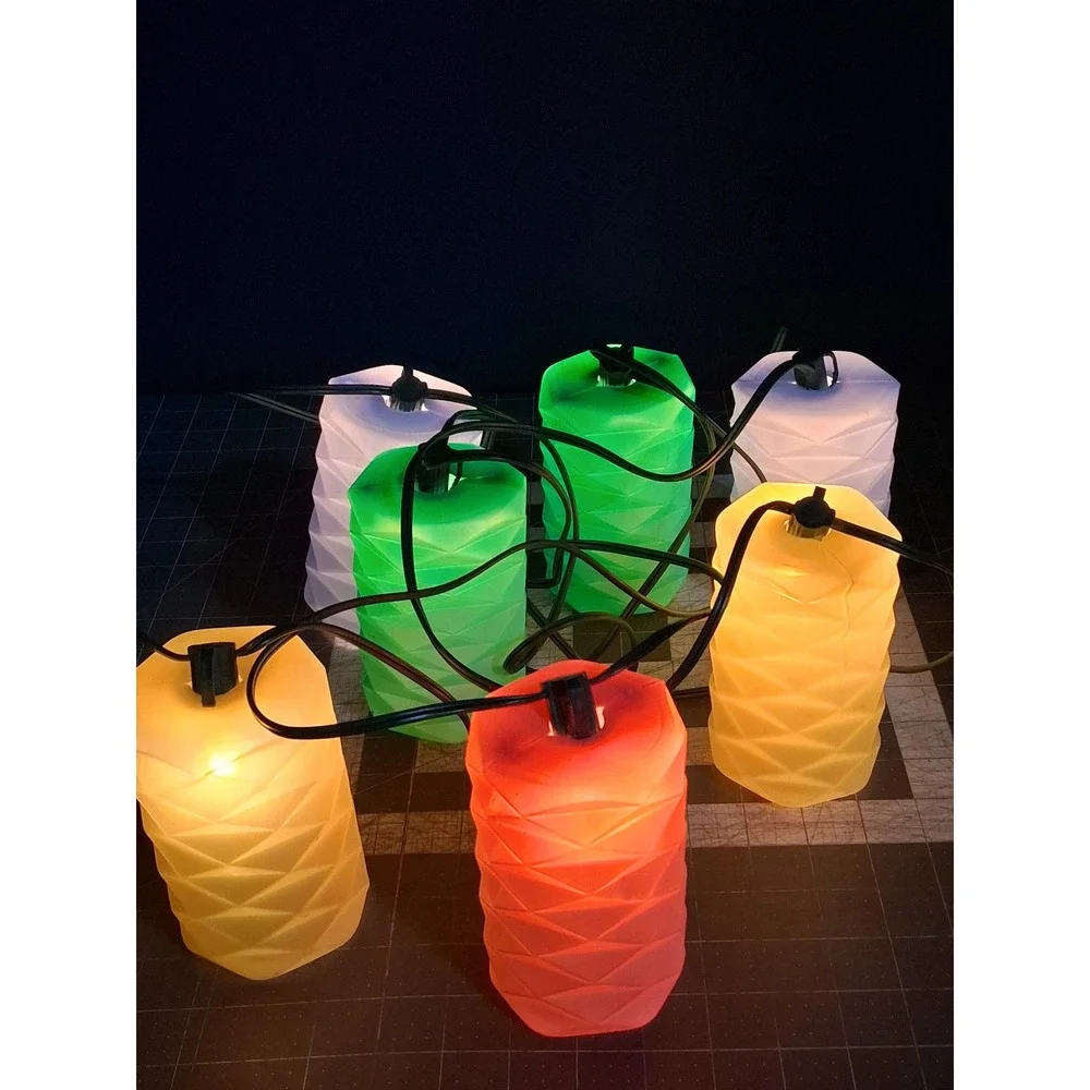 Lidco Riviera Lights Multicolor Vintage Patio Party String Lights 7 Lanterns Box